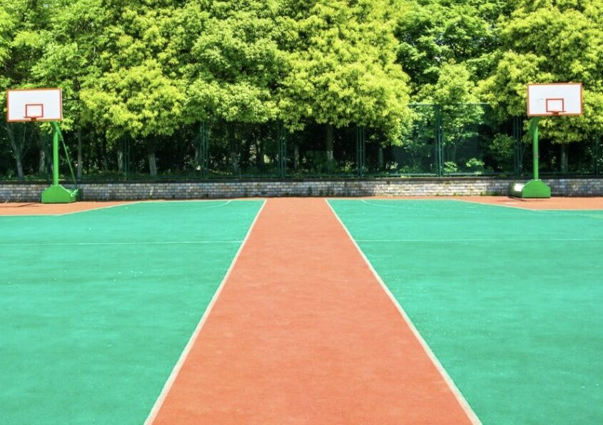 Sport court leveling